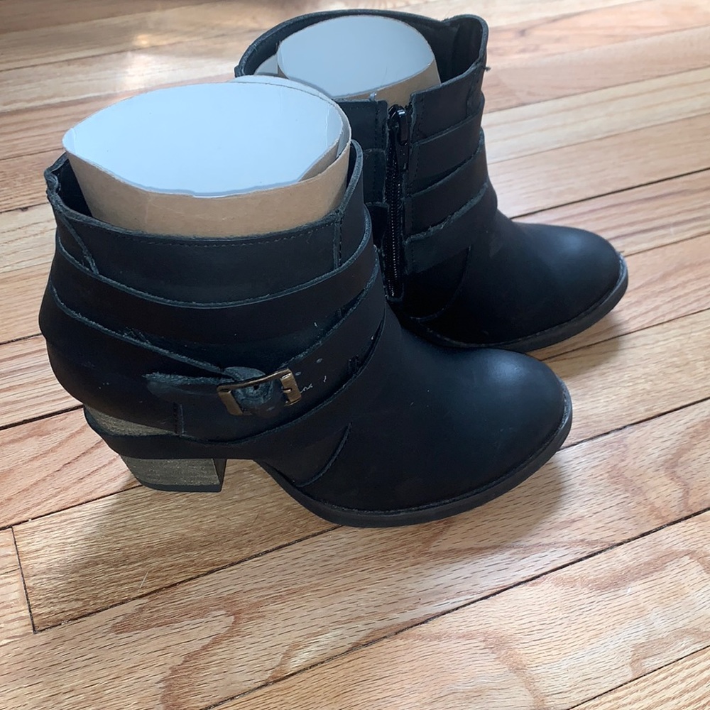 Black Leather Booties